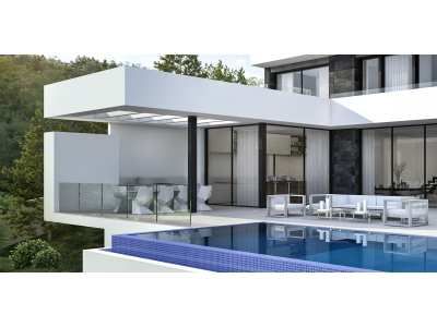 En venta Villa independiente moderna sobre plano, Moraira, Alicante, Comunidad Valenciana, España