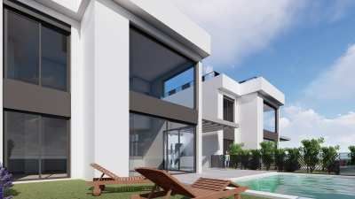 En venta Villa independiente moderna sobre plano, Polop, Alicante, Comunidad Valenciana, España
